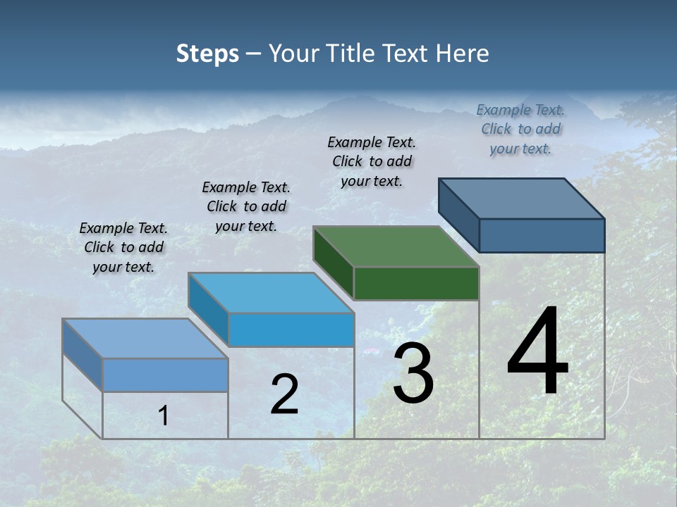 A Mountain Range With Trees And Clouds In The Background PowerPoint Template