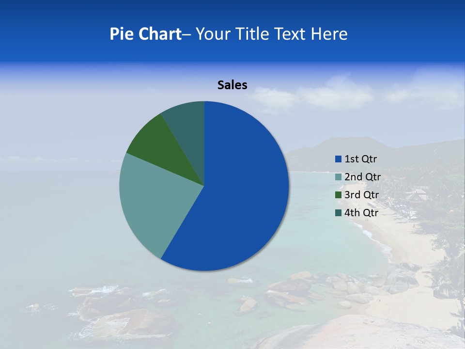 A Sandy Beach With Palm Trees And Blue Water PowerPoint Template