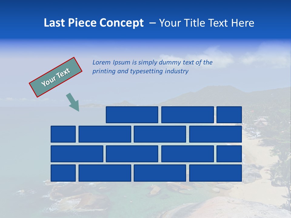 A Sandy Beach With Palm Trees And Blue Water PowerPoint Template