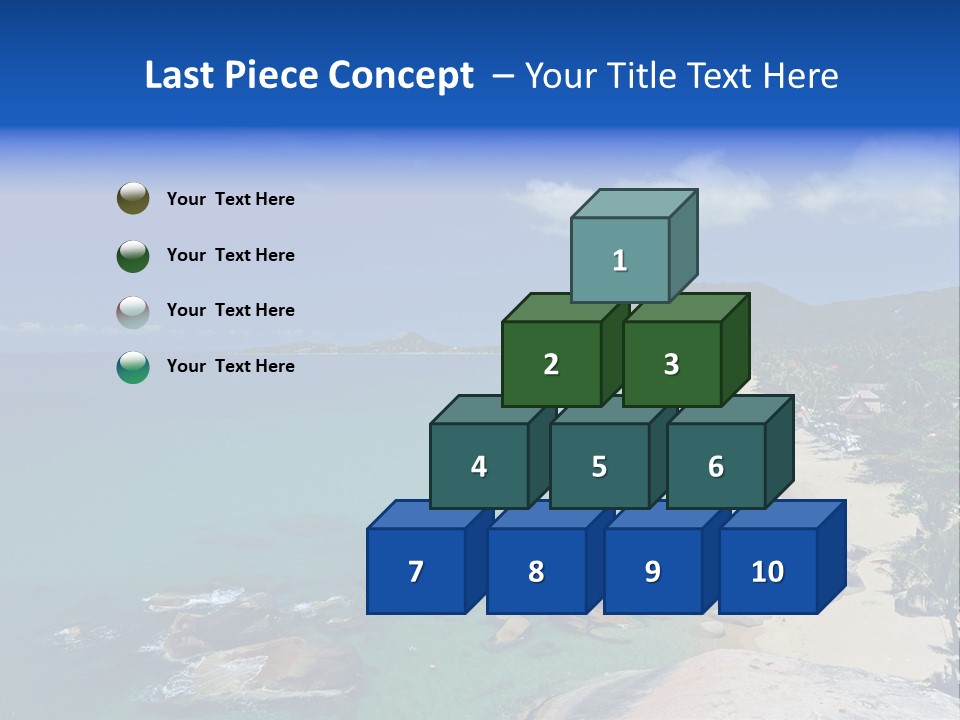 A Sandy Beach With Palm Trees And Blue Water PowerPoint Template