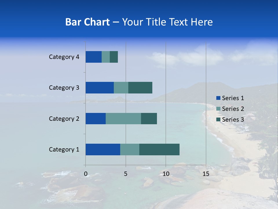 A Sandy Beach With Palm Trees And Blue Water PowerPoint Template