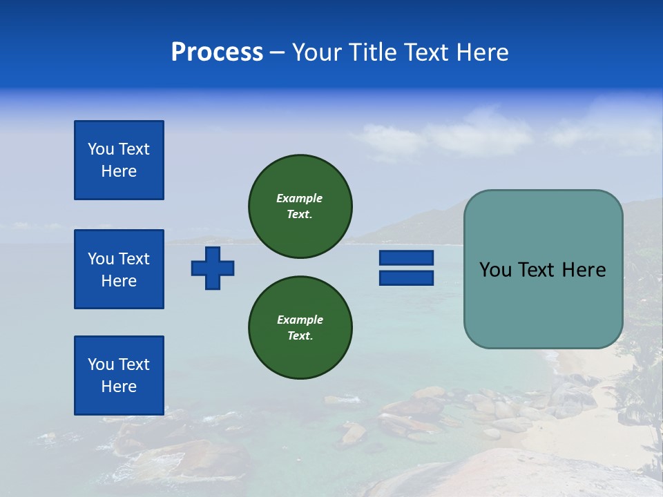 A Sandy Beach With Palm Trees And Blue Water PowerPoint Template