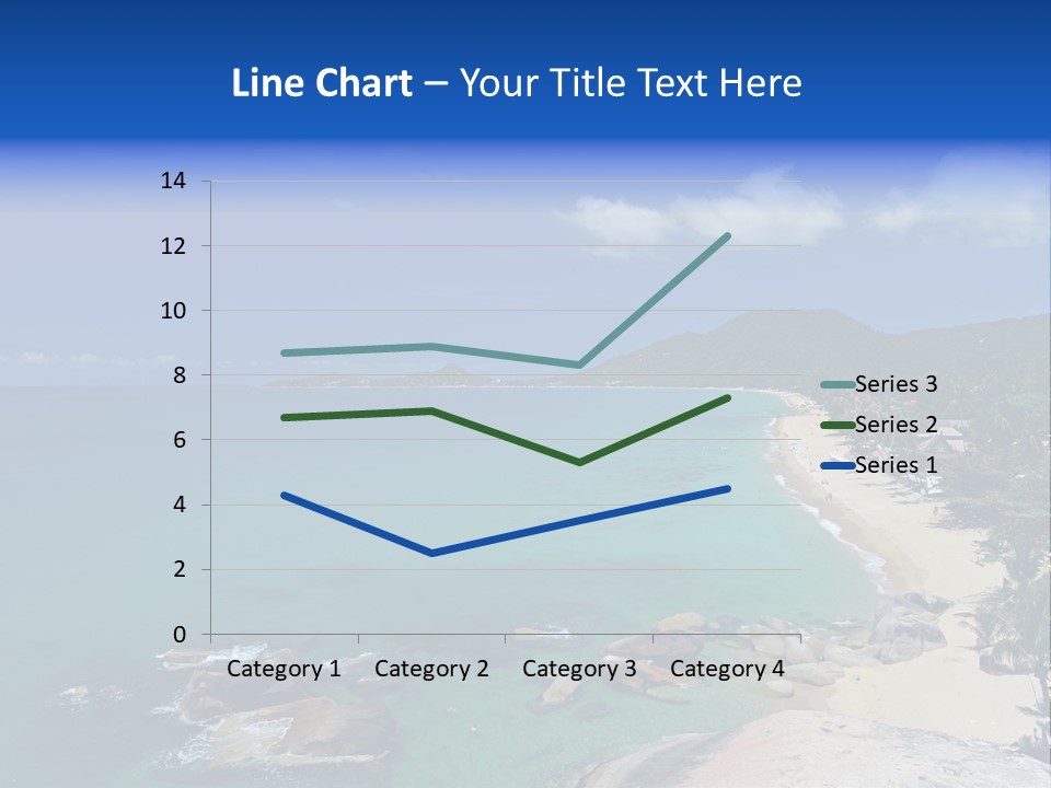 A Sandy Beach With Palm Trees And Blue Water PowerPoint Template