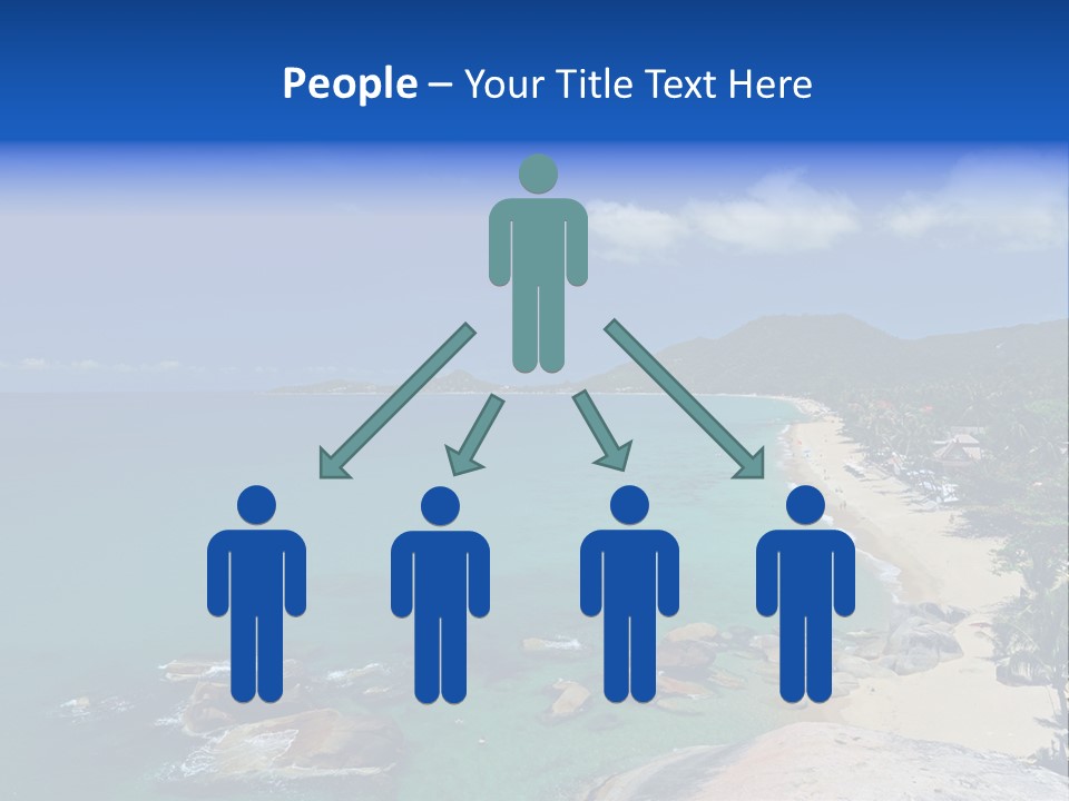 A Sandy Beach With Palm Trees And Blue Water PowerPoint Template