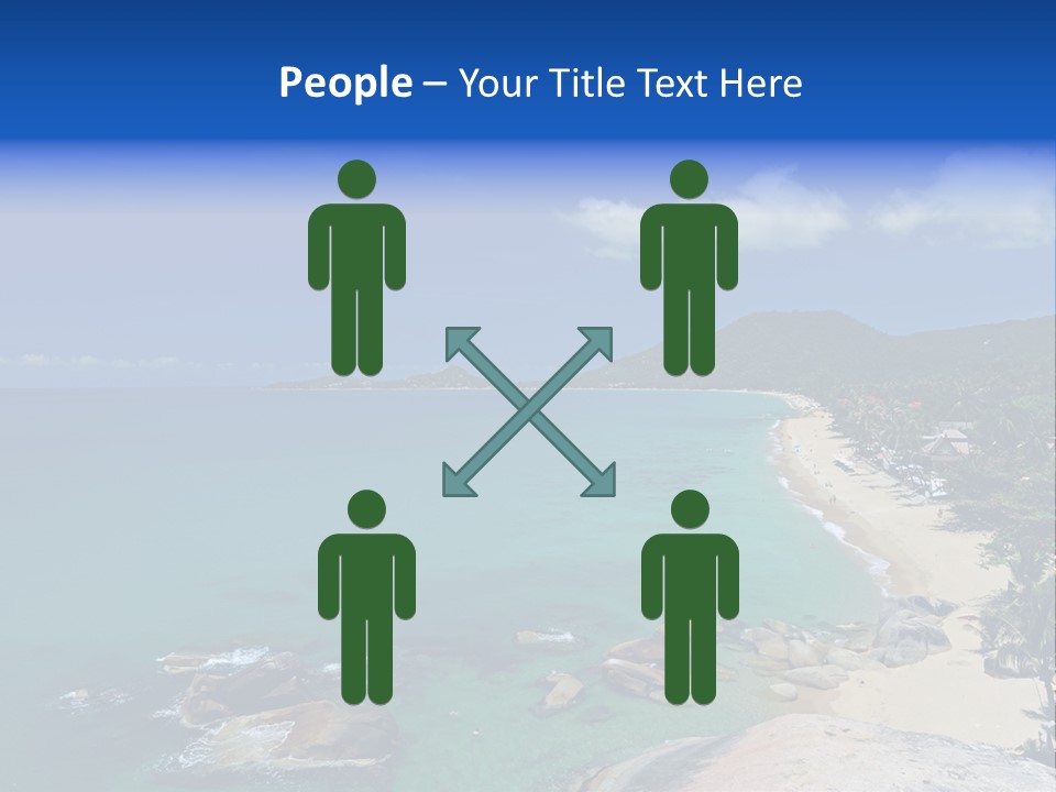 A Sandy Beach With Palm Trees And Blue Water PowerPoint Template