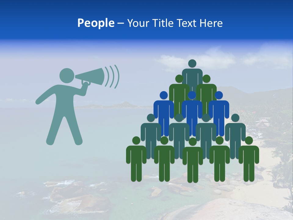 A Sandy Beach With Palm Trees And Blue Water PowerPoint Template