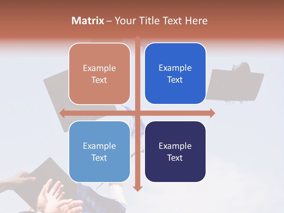 A Group Of Graduates Tossing Their Caps In The Air PowerPoint Template