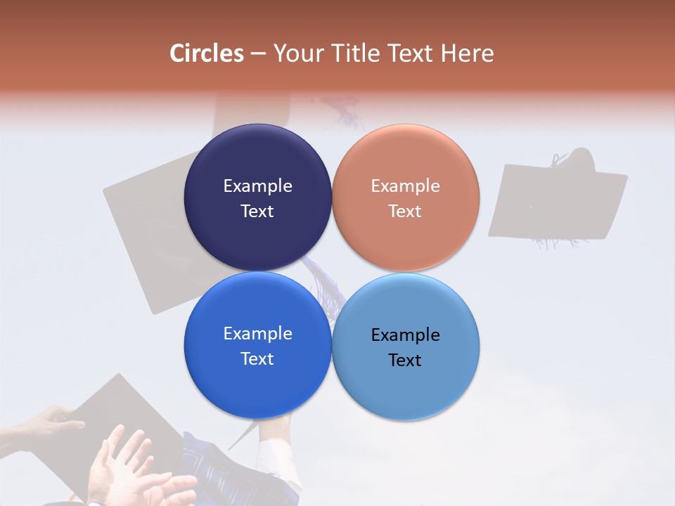 A Group Of Graduates Tossing Their Caps In The Air PowerPoint Template