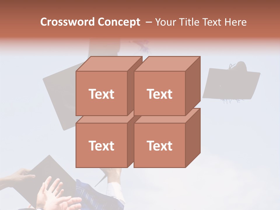 A Group Of Graduates Tossing Their Caps In The Air PowerPoint Template