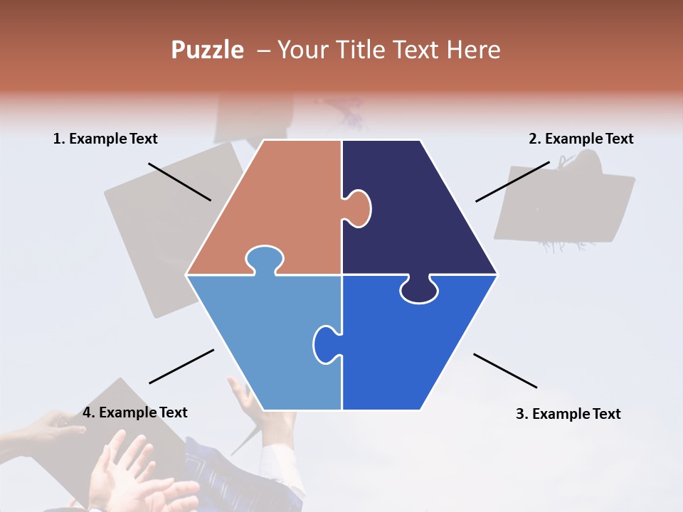 A Group Of Graduates Tossing Their Caps In The Air PowerPoint Template