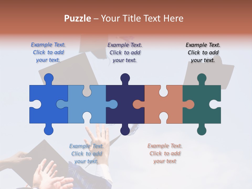 A Group Of Graduates Tossing Their Caps In The Air PowerPoint Template