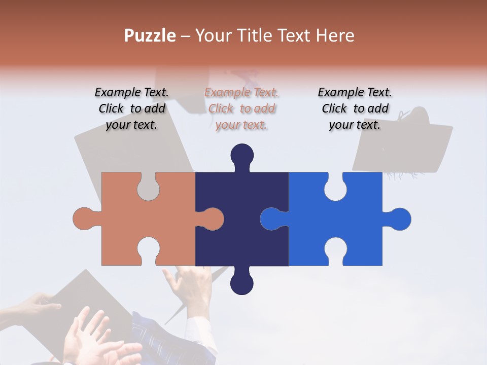 A Group Of Graduates Tossing Their Caps In The Air PowerPoint Template