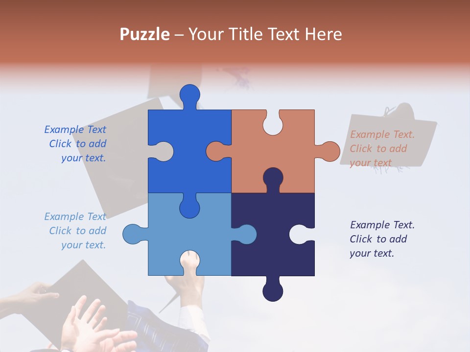 A Group Of Graduates Tossing Their Caps In The Air PowerPoint Template