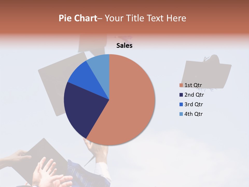 A Group Of Graduates Tossing Their Caps In The Air PowerPoint Template