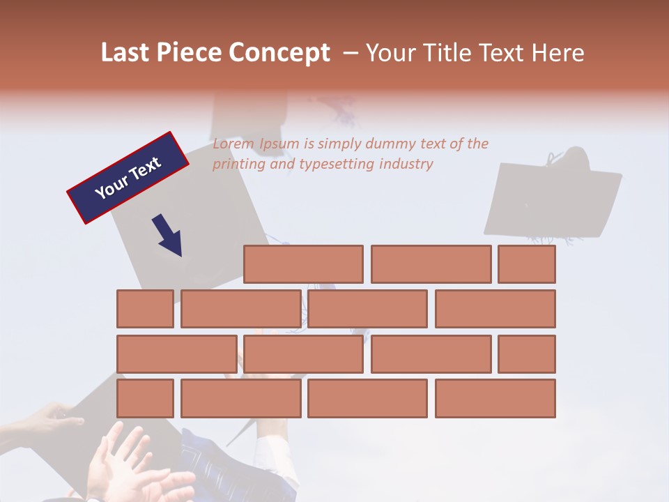 A Group Of Graduates Tossing Their Caps In The Air PowerPoint Template