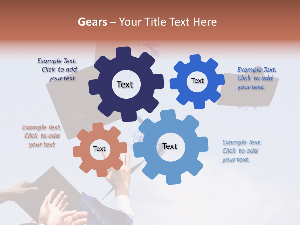 A Group Of Graduates Tossing Their Caps In The Air PowerPoint Template