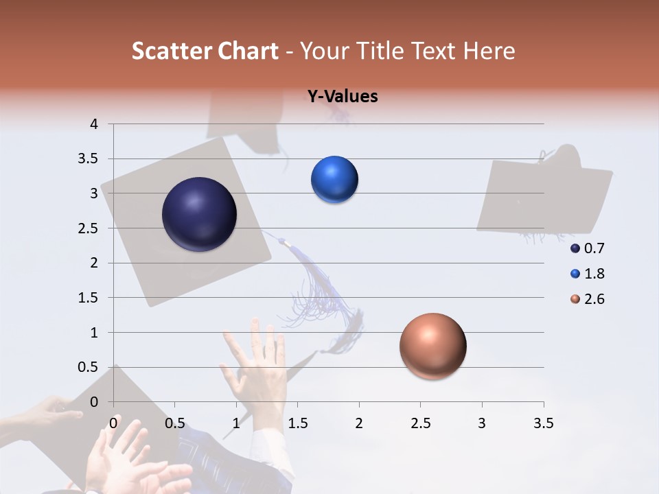 A Group Of Graduates Tossing Their Caps In The Air PowerPoint Template