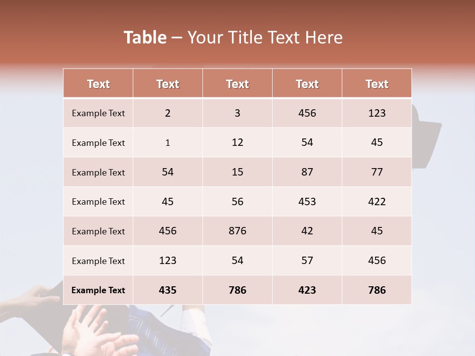 A Group Of Graduates Tossing Their Caps In The Air PowerPoint Template