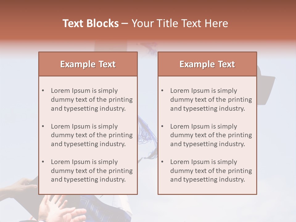 A Group Of Graduates Tossing Their Caps In The Air PowerPoint Template