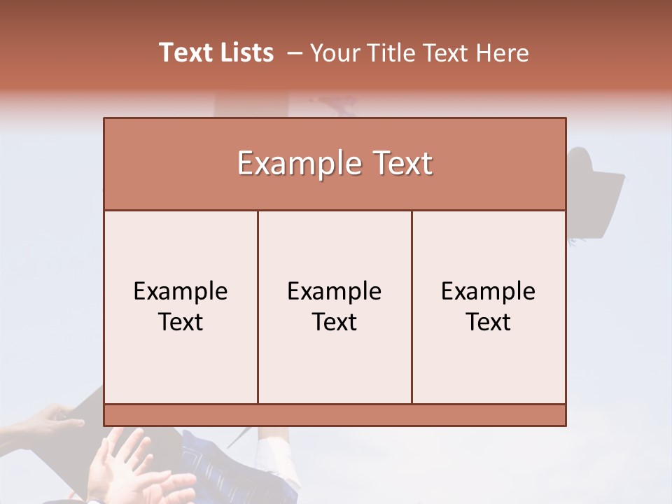 A Group Of Graduates Tossing Their Caps In The Air PowerPoint Template