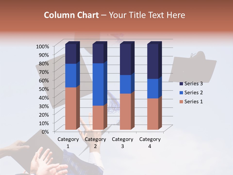 A Group Of Graduates Tossing Their Caps In The Air PowerPoint Template