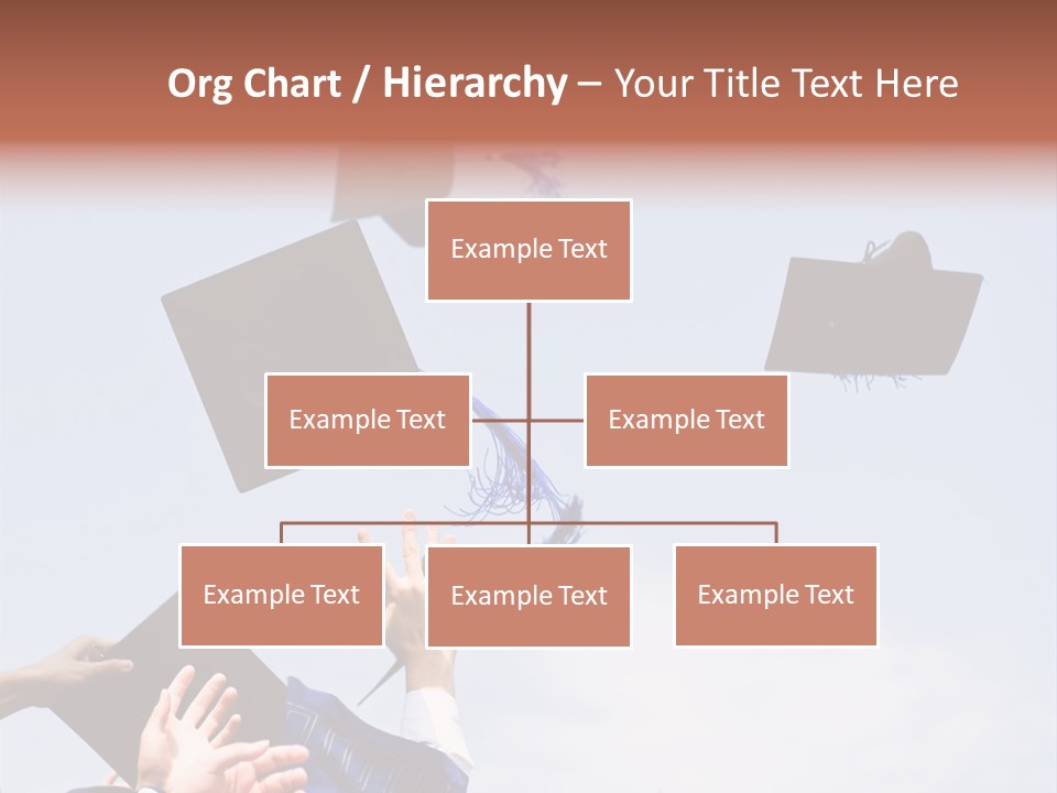 A Group Of Graduates Tossing Their Caps In The Air PowerPoint Template