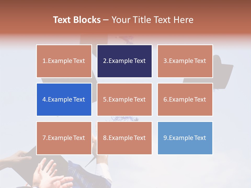 A Group Of Graduates Tossing Their Caps In The Air PowerPoint Template