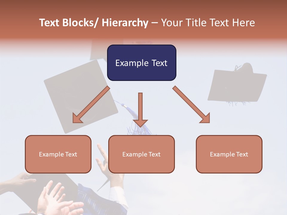 A Group Of Graduates Tossing Their Caps In The Air PowerPoint Template