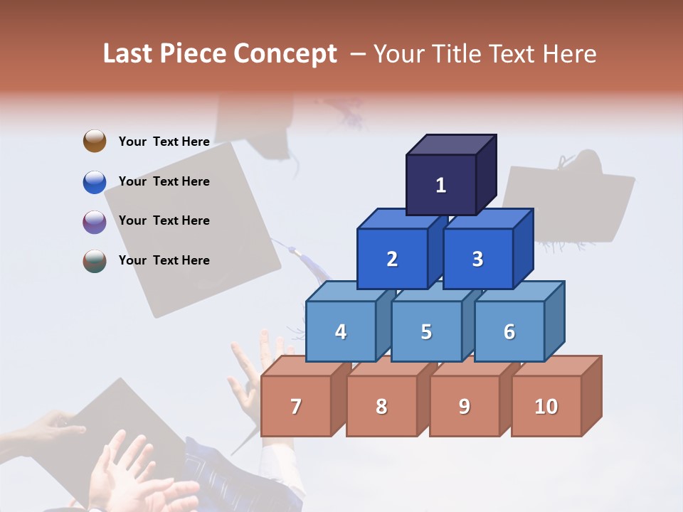 A Group Of Graduates Tossing Their Caps In The Air PowerPoint Template