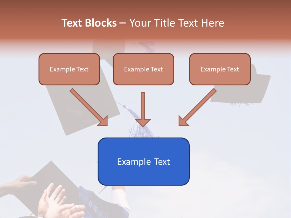 A Group Of Graduates Tossing Their Caps In The Air PowerPoint Template