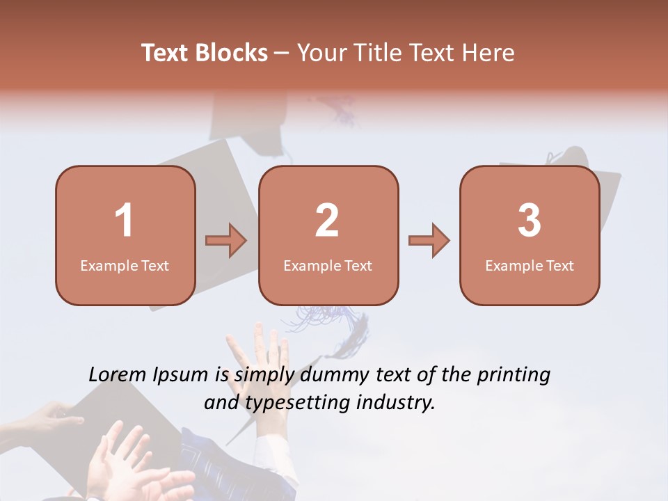 A Group Of Graduates Tossing Their Caps In The Air PowerPoint Template