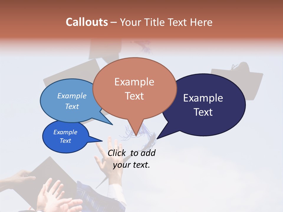 A Group Of Graduates Tossing Their Caps In The Air PowerPoint Template