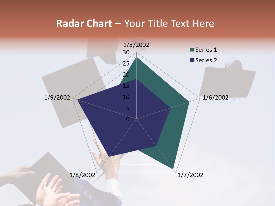 A Group Of Graduates Tossing Their Caps In The Air PowerPoint Template