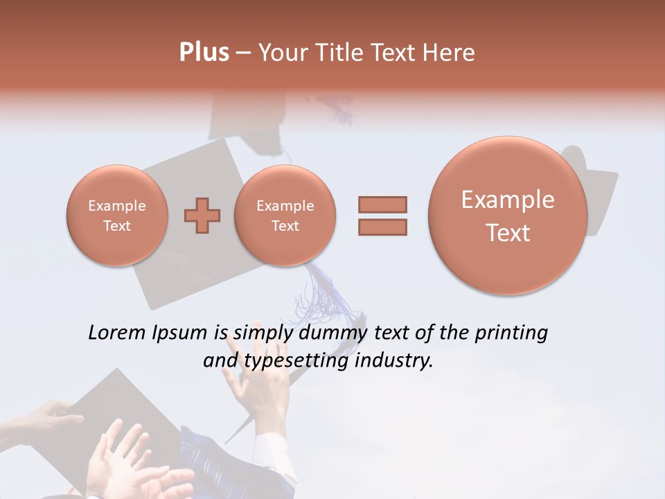 A Group Of Graduates Tossing Their Caps In The Air PowerPoint Template