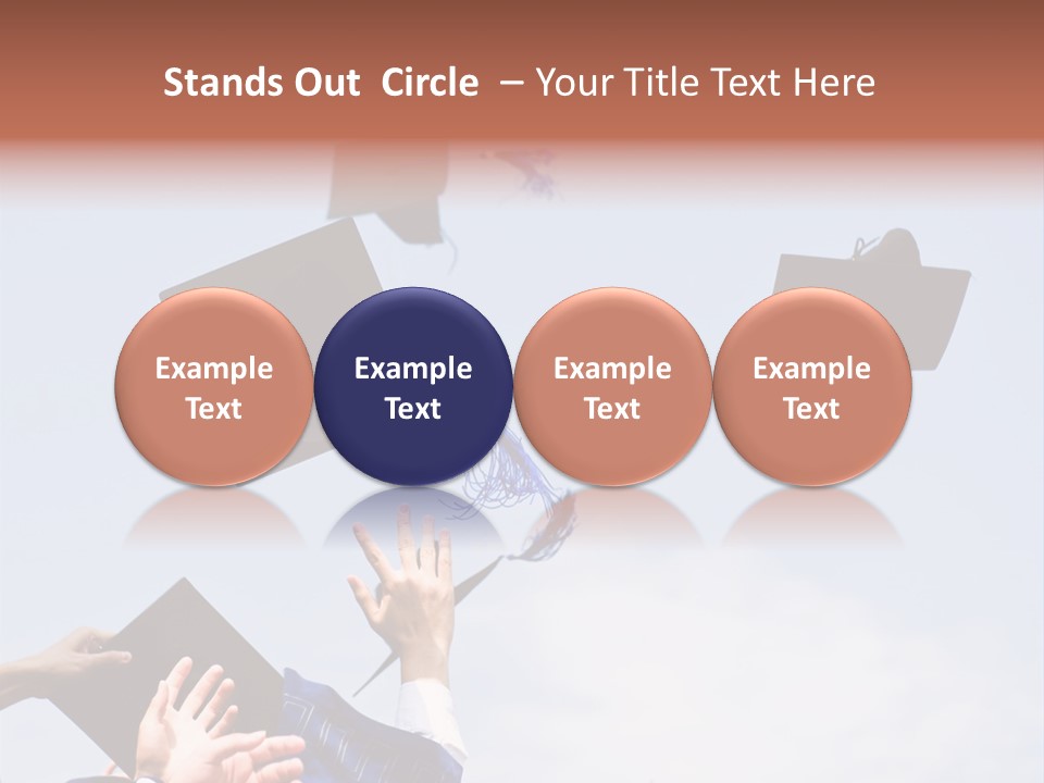 A Group Of Graduates Tossing Their Caps In The Air PowerPoint Template