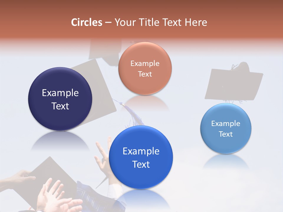 A Group Of Graduates Tossing Their Caps In The Air PowerPoint Template