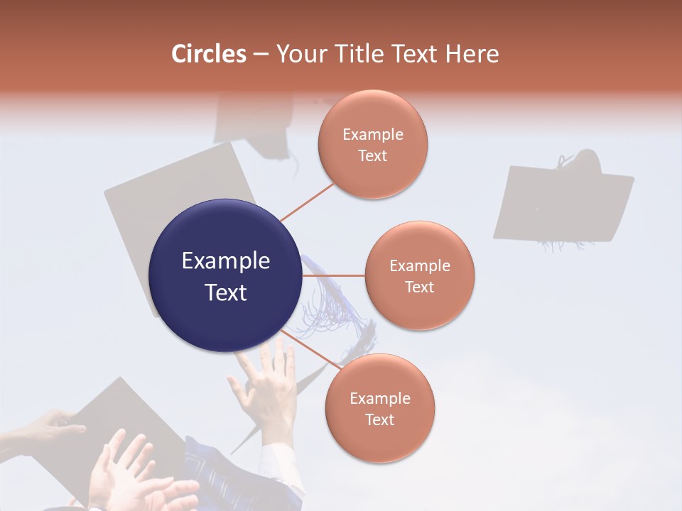 A Group Of Graduates Tossing Their Caps In The Air PowerPoint Template