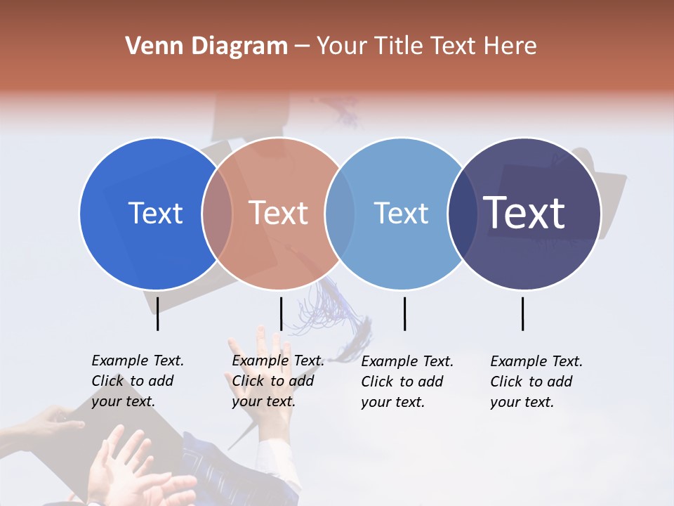 A Group Of Graduates Tossing Their Caps In The Air PowerPoint Template