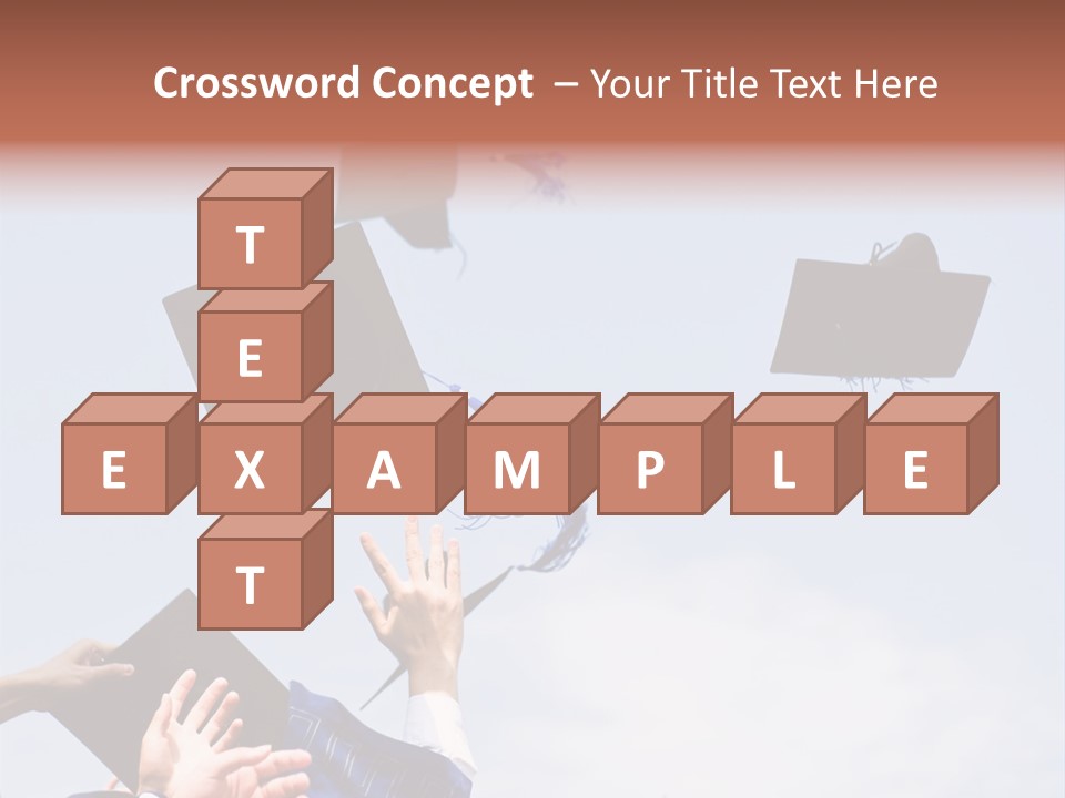 A Group Of Graduates Tossing Their Caps In The Air PowerPoint Template