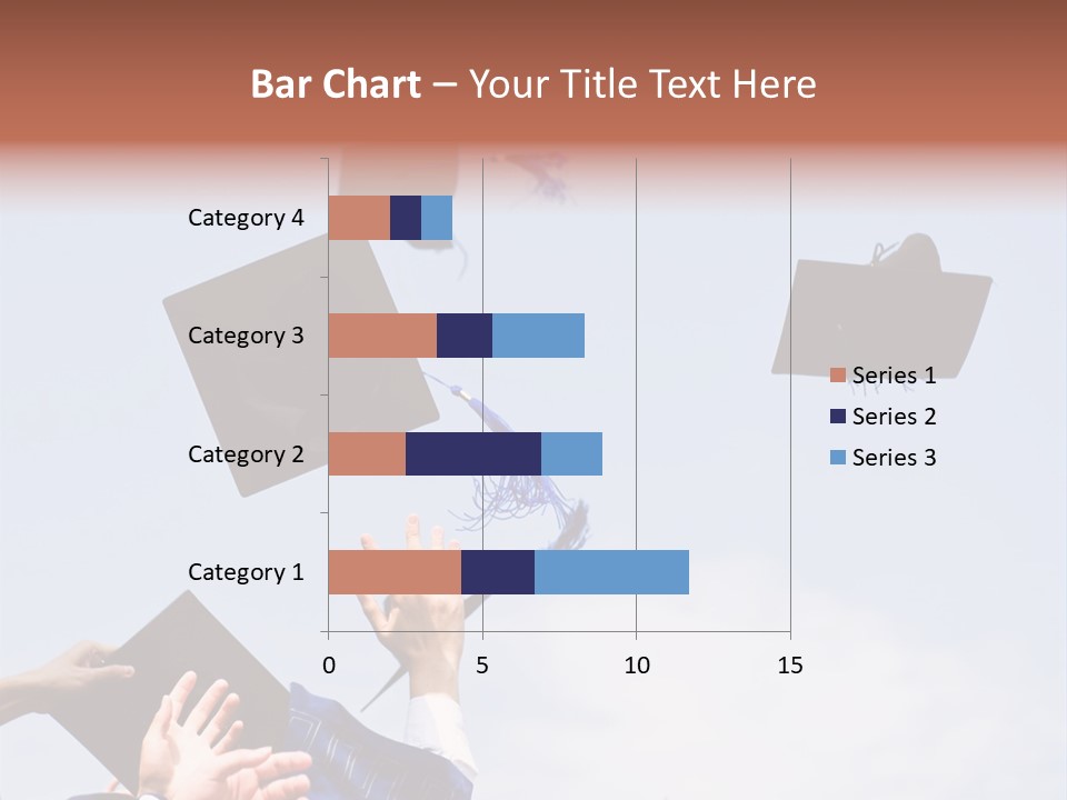 A Group Of Graduates Tossing Their Caps In The Air PowerPoint Template