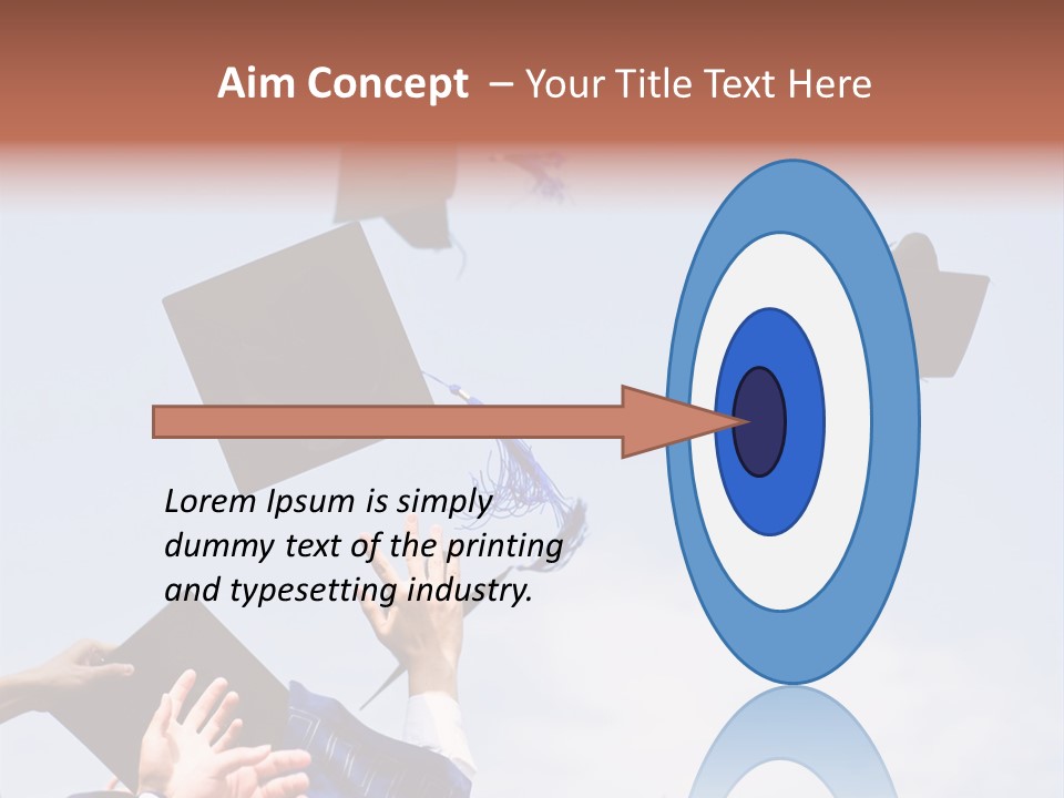 A Group Of Graduates Tossing Their Caps In The Air PowerPoint Template