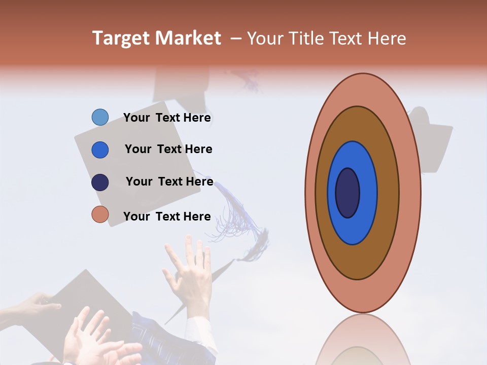 A Group Of Graduates Tossing Their Caps In The Air PowerPoint Template