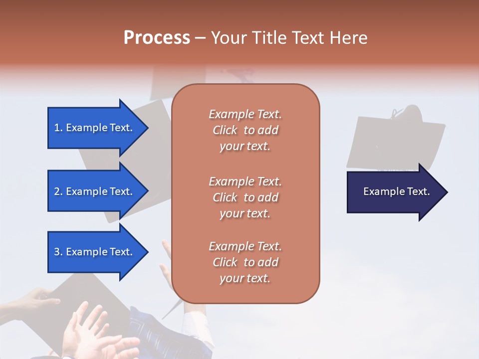 A Group Of Graduates Tossing Their Caps In The Air PowerPoint Template