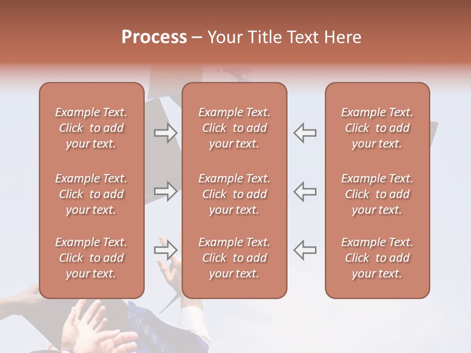 A Group Of Graduates Tossing Their Caps In The Air PowerPoint Template