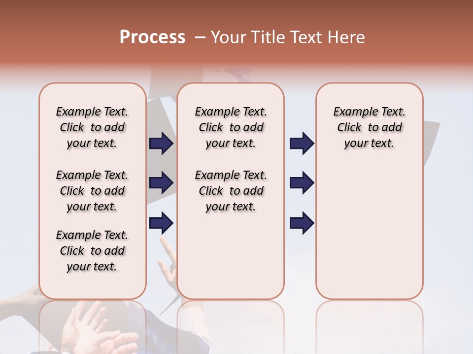A Group Of Graduates Tossing Their Caps In The Air PowerPoint Template