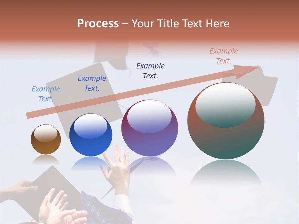 A Group Of Graduates Tossing Their Caps In The Air PowerPoint Template