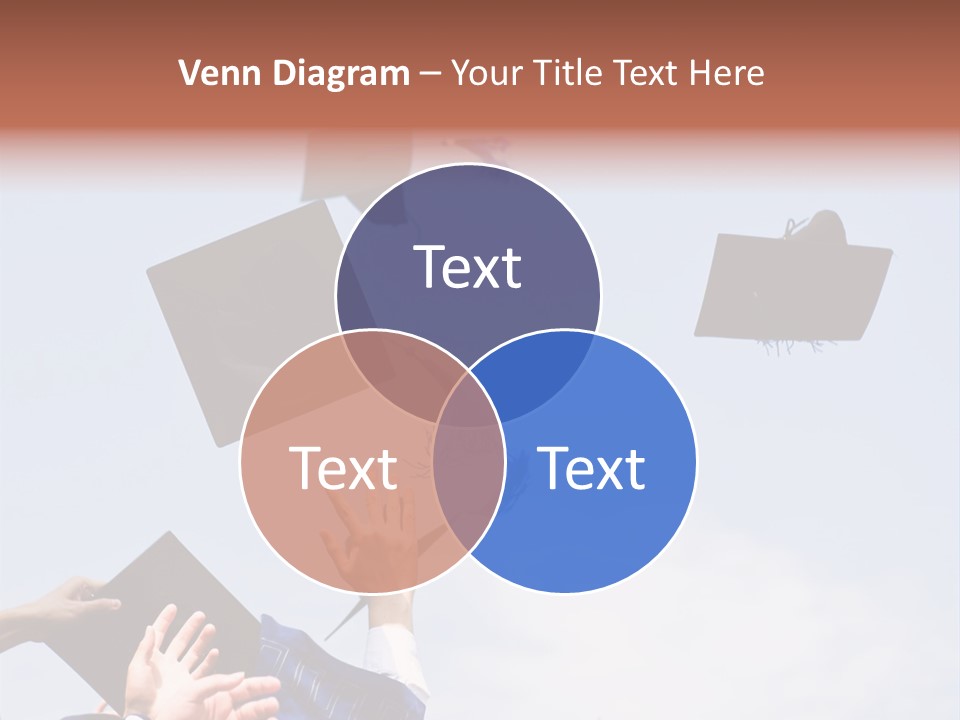 A Group Of Graduates Tossing Their Caps In The Air PowerPoint Template