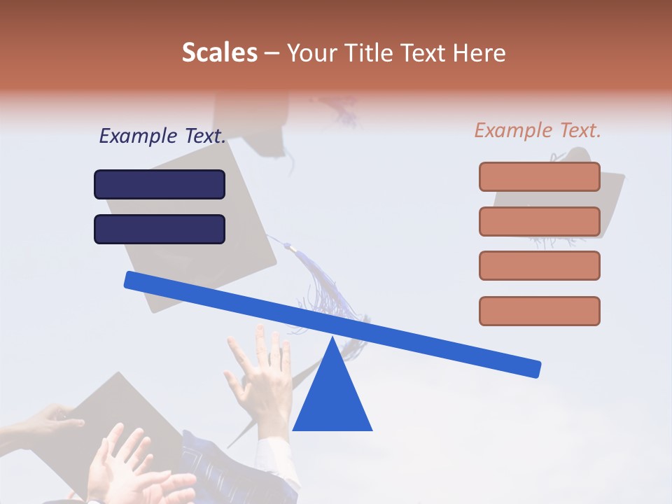 A Group Of Graduates Tossing Their Caps In The Air PowerPoint Template