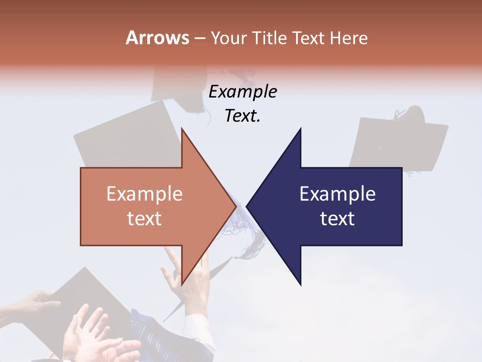 A Group Of Graduates Tossing Their Caps In The Air PowerPoint Template