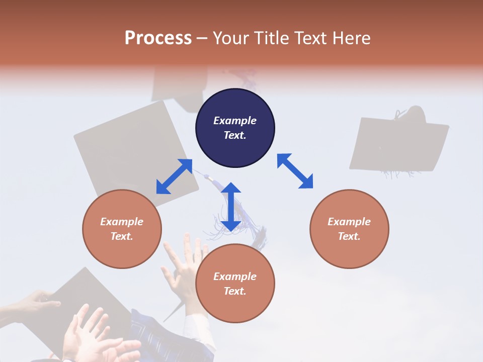 A Group Of Graduates Tossing Their Caps In The Air PowerPoint Template